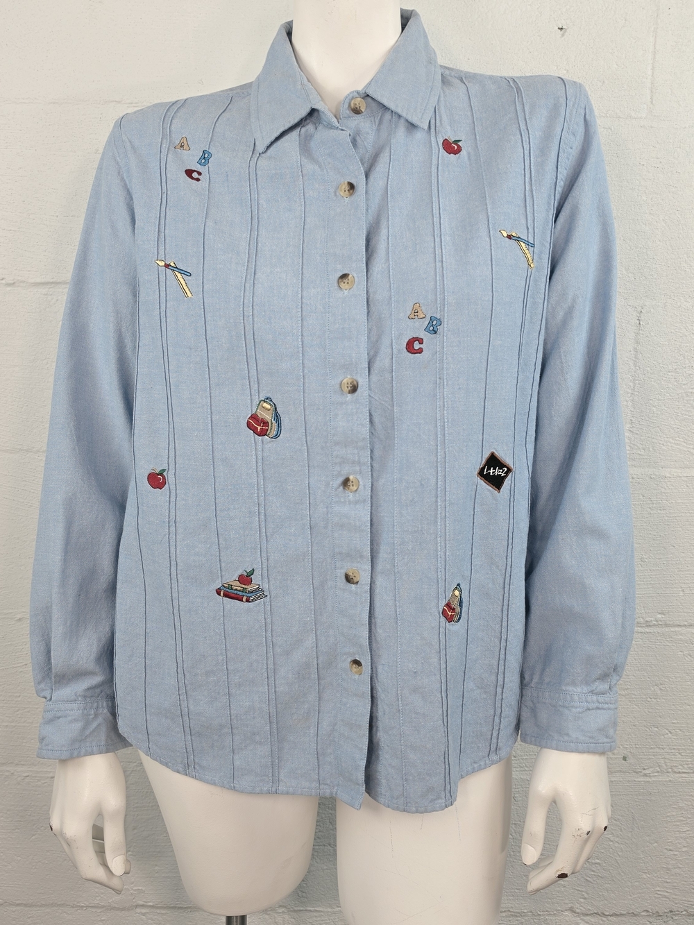 Cabin Creek Vintage 90's Teacher School Embroidered Blouse
